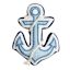 Honeybloom Shaped Anchor Outdoor Throw Pillow, 18x13