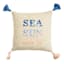 Honeybloom Sea Sun Sand Woven Outdoor Throw Pillow, 18"