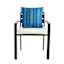 Honeybloom Dark Blue Stripe with Tassels Outdoor Throw Pillow, 18"