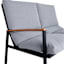 Crosby St. Porter 4-Piece Graphite Metal with Stone Cushions Seating Patio Set