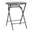 Crosby St. Slat Metal Patio Folding Table, Black