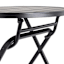 Crosby St. Slat Metal Patio Folding Table, Black