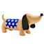 Sunny Club Patriotic Red & White Dog Shaped Outdoor Pillow