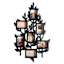 7-Opening Back Tree Collage Wall Frame, 35x21