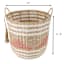 Pink Paper Round Storage Basket, Medium