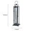 Grey Metal LED Taper Candle Lantern, 15.5"