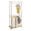 REAL SIMPLE Rolling Triple Laundry Sorter Station with Clothing Rack