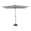 Light Grey Rectangle LED Crank Patio Umbrella, 6.5x10'