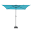 Turquoise Rectangle LED Patio Umbrella, 6.5x10'