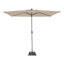 Tan Rectangle LED Crank Patio Umbrella, 6.5x10'