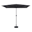 Black Crank Rectangle Patio Umbrella, 6.5x10ft