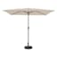 Tan Rectangle Crank Patio Umbrella, 6.5x10ft