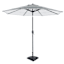 Honeybloom Forest Green Multi Stripe Crank & Tilt Round Patio Umbrella, 9'