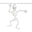 10-Lumens Halloween Skeleton String Lights, Battery Operated