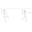 10-Lumens Halloween Skeleton String Lights, Battery Operated