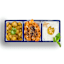 Blue Mosaic 3 Section Serving Dish, 14.7"