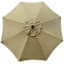 Tan Crank & Tilt Round Patio Umbrella, 7.5'