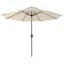 Tan Crank & Tilt Round Patio Umbrella, 9'