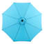 Turquoise Crank Round Patio Umbrella, 11'