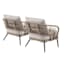 Paloma Patio Armchairs Taupe Wicker with Sand Cushions 2-Piece Set