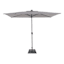 Rectangle LED Crank Patio Umbrella, 6.5" & Base 2-Piece Set