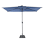 Rectangle LED Crank Patio Umbrella, 6.5" & Base 2-Piece Set
