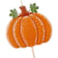Homespun Harvest Orange Pumpkin Yardstake, 24"