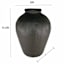 Black Matte Ceramic Vase, 10"