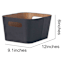 Black & Sage Wooden Storage Basket, 7.5l