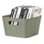Green Sage & Wood Print Storage Basket, 8l