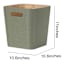 Green Sage & Wood Storage Bin, 14l