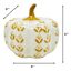Yellow Block Print Pumpkin, 5"