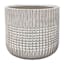 Grey Textured Round Outdoor Planter, Medium