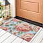 Multicolor Floral Hook Tufted Outdoor Accent Rug, 18x30