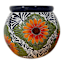 Hand Painted Sunflower Talavera Outdoor Planter, Large