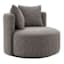 Ashton Oversized Swivel Chair, Grey