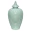 Green Ceramic Ginger Jar, 15.7"