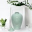 Green Ceramic Ginger Jar, 15.7"
