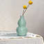 Green Ceramic Decorative Vase, 7.1"