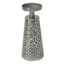 Punched Nickel Candle Holder, 10"
