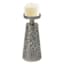 Punched Nickel Candle Holder, 10"