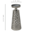 Punched Nickel Candle Holder, 10"