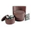 Swivel Chair with Storage Ottoman, Pink