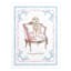 White Dog Sitting in Chair Canvas Wall Art, 12x16