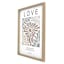 Glass Framed Love Print Wall Art, 16x20
