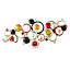 Metal Geo Rings Wall Art, 71x32