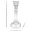 Clear Glass Taper Candle Holder, 5x10