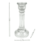 Clear Glass Taper Candleholder, 3x6
