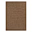 (E54) Light Brown Border Sisal Indoor & Outdoor Area Rug, 2x4