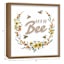 Glass Framed Let It Bee Print Wall Art, 19"